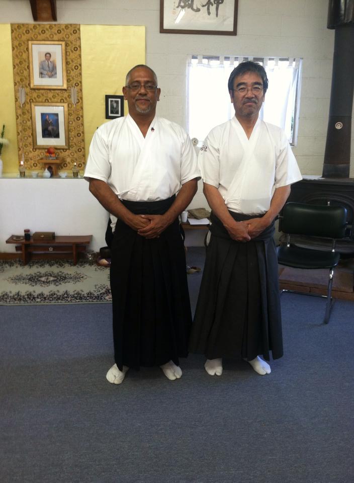 Toby and Shibata-sensei at Zenko kyudojo in Boulder, Colorado. Toby and Shibata-sensei at Zenko kyudojo in Boulder, Colorado.